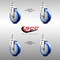 Service Caster 5 Inch 316SS Blue Polyurethane Wheel Swivel 1/2 Inch Threaded Stem Caster Set SCC SCC-SS316TS20S514-PPUB-BLUE-121315-4 - alternate 4